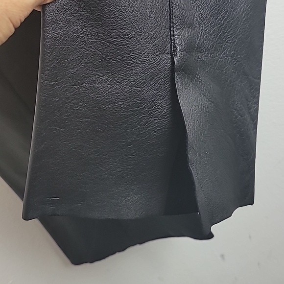 Kenneth Cole Black Leather Mid Rise Bootcut Pant Sz 0 Moto Biker Rodeo - Picture 5 of 6